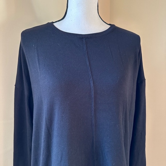 *TIME AND TRU* Black Long Sleeve Center Seam Fashion Sweater Size Small … - Picture 2 of 8